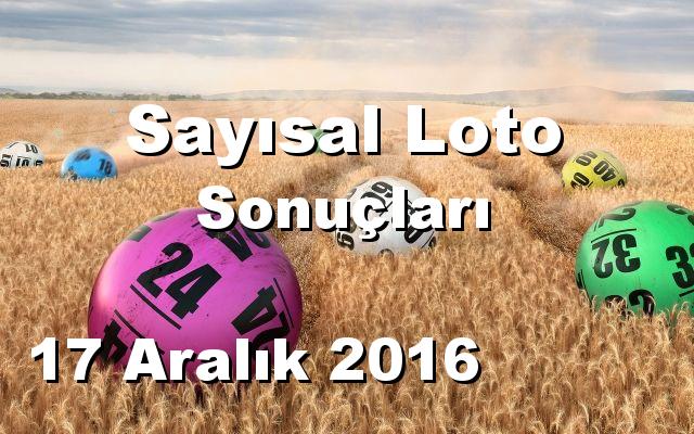 Sayısal Loto detay bilgiler 17/12/2016