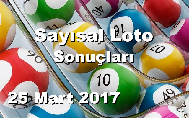 Sayısal Loto detay bilgiler 25/03/2017