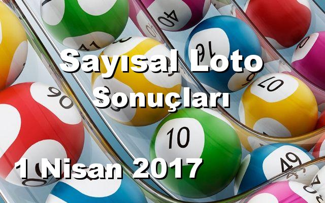 Sayısal Loto detay bilgiler 01/04/2017