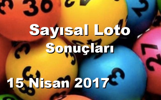 Sayısal Loto detay bilgiler 15/04/2017