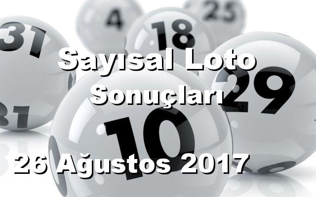 Sayısal Loto detay bilgiler 26/08/2017