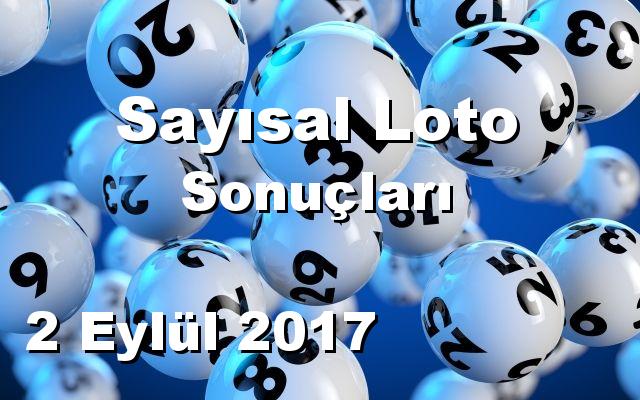 Sayısal Loto detay bilgiler 02/09/2017