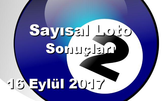 Sayısal Loto detay bilgiler 16/09/2017