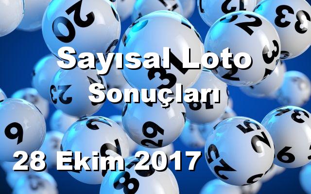 Sayısal Loto detay bilgiler 28/10/2017