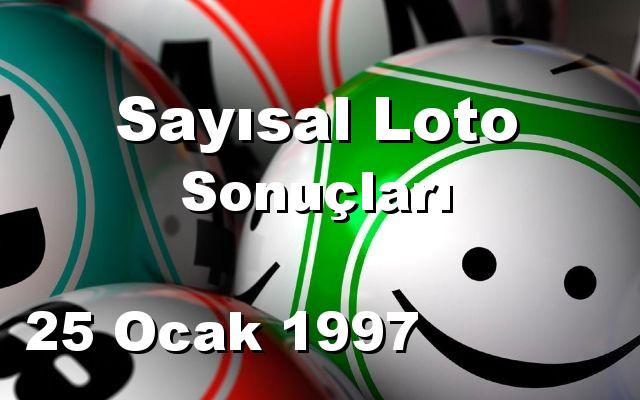 Sayısal Loto detay bilgiler 25/01/1997