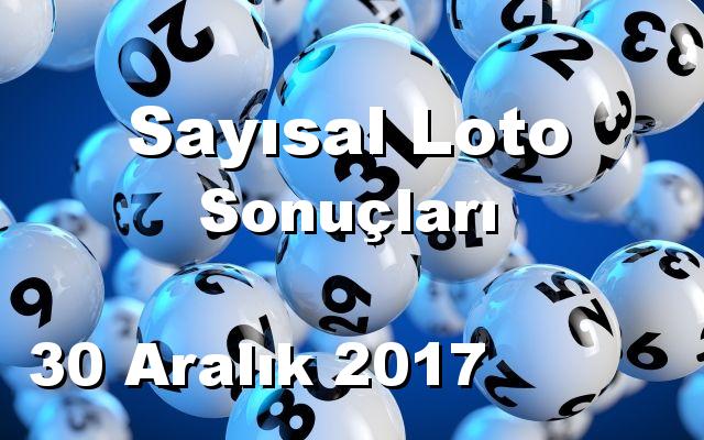 Sayısal Loto detay bilgiler 30/12/2017