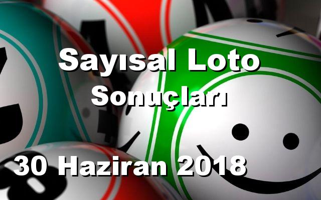 Sayısal Loto detay bilgiler 30/06/2018