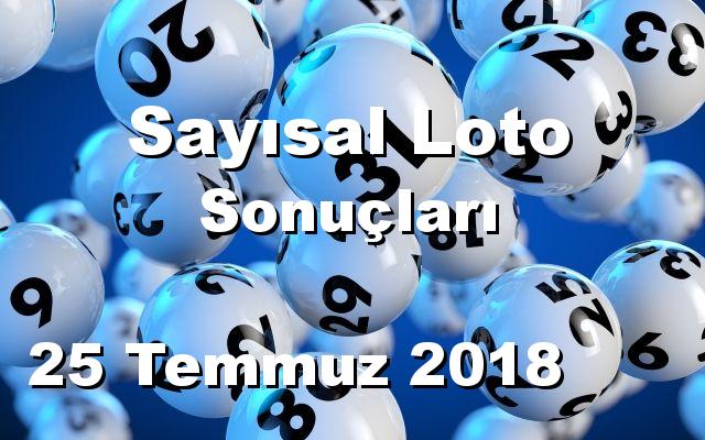 Sayısal Loto detay bilgiler 25/07/2018