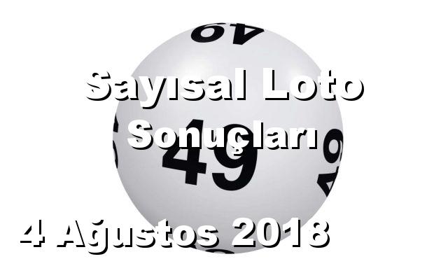 Sayısal Loto detay bilgiler 04/08/2018