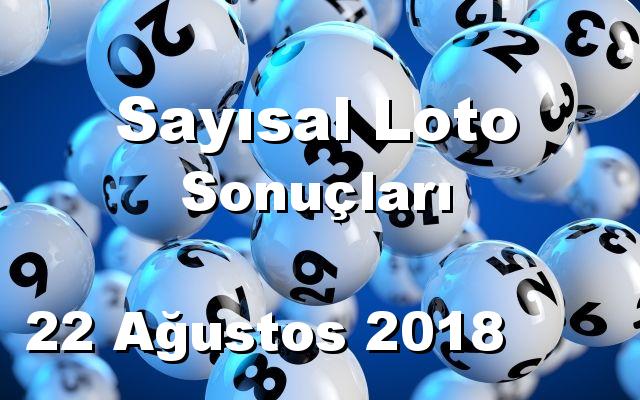 Sayısal Loto detay bilgiler 22/08/2018