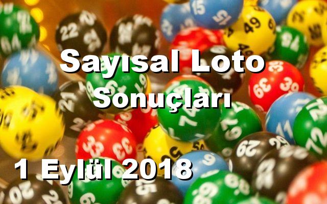 Sayısal Loto detay bilgiler 01/09/2018