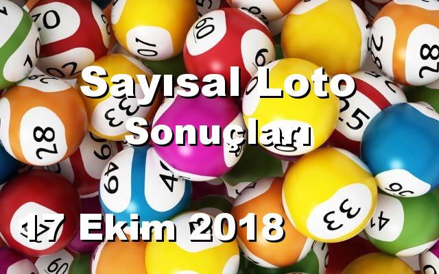 Sayısal Loto detay bilgiler 17/10/2018