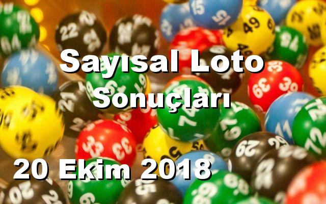 Sayısal Loto detay bilgiler 20/10/2018