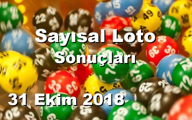 Sayısal Loto detay bilgiler 31/10/2018