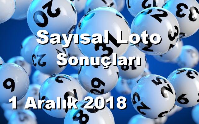 Sayısal Loto detay bilgiler 01/12/2018