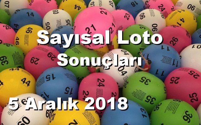 Sayısal Loto detay bilgiler 05/12/2018