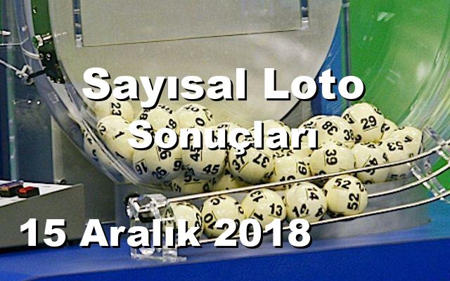 Sayısal Loto detay bilgiler 15/12/2018