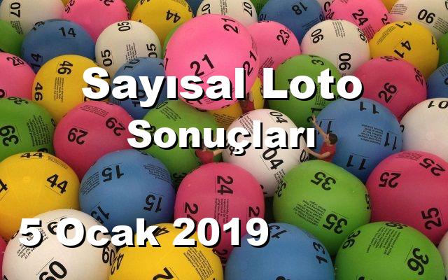 Sayısal Loto detay bilgiler 05/01/2019