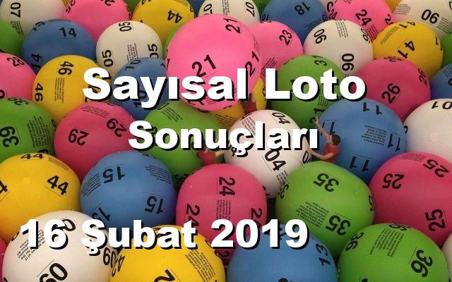 Sayısal Loto detay bilgiler 16/02/2019