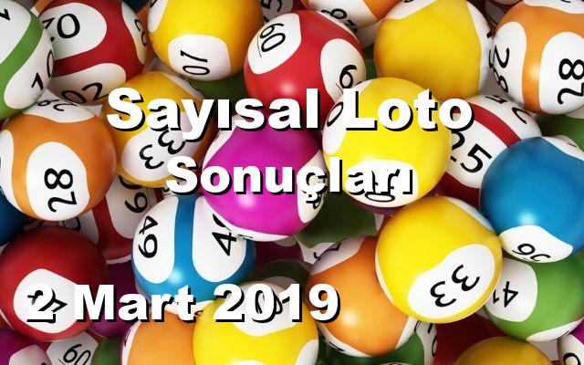 Sayısal Loto detay bilgiler 02/03/2019