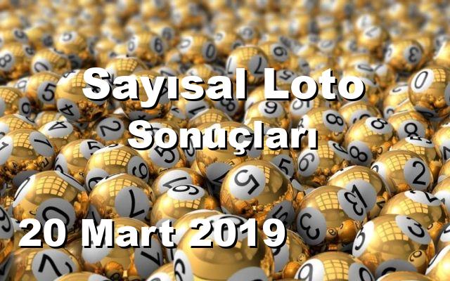 Sayısal Loto detay bilgiler 20/03/2019