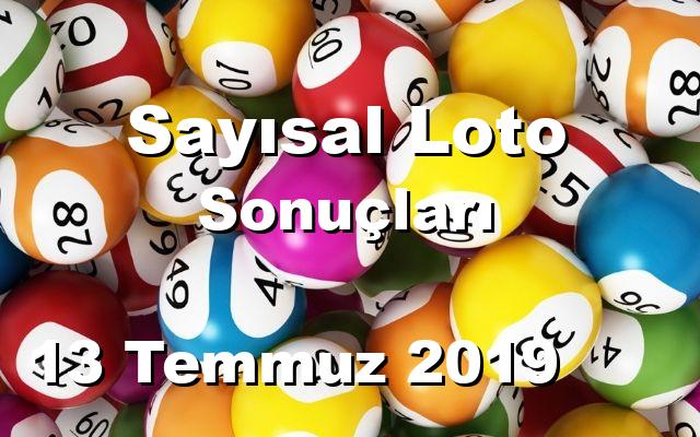 Sayısal Loto detay bilgiler 13/07/2019