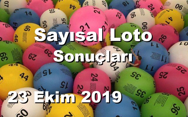 Sayısal Loto detay bilgiler 23/10/2019