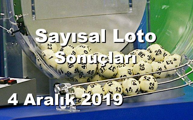 Sayısal Loto detay bilgiler 04/12/2019