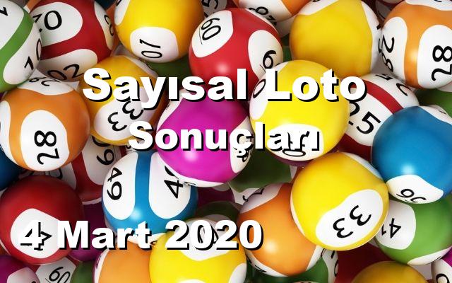 Sayısal Loto detay bilgiler 04/03/2020