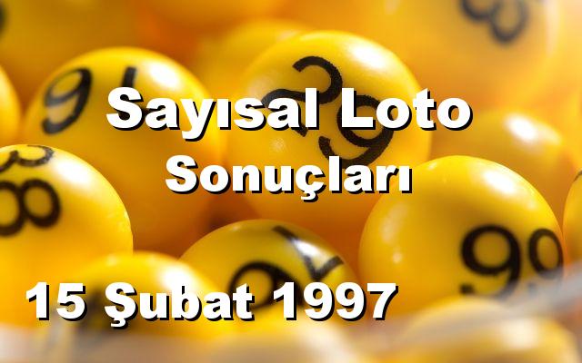 Sayısal Loto detay bilgiler 15/02/1997