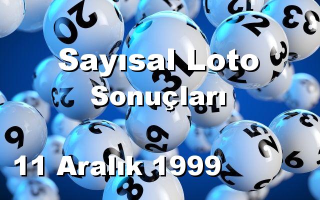 Sayısal Loto detay bilgiler 11/12/1999