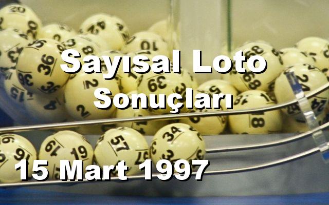 Sayısal Loto detay bilgiler 15/03/1997