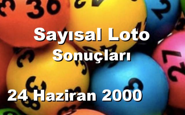 Sayısal Loto detay bilgiler 24/06/2000