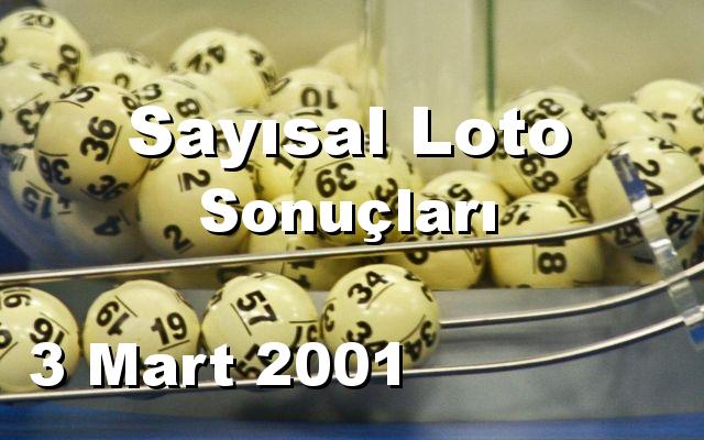 Sayısal Loto detay bilgiler 03/03/2001