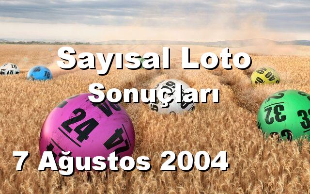 Sayısal Loto detay bilgiler 07/08/2004