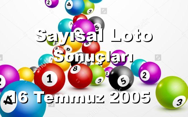 Sayısal Loto detay bilgiler 16/07/2005