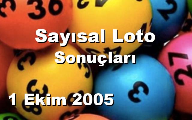 Sayısal Loto detay bilgiler 01/10/2005