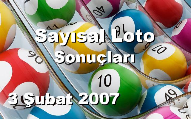 Sayısal Loto detay bilgiler 03/02/2007