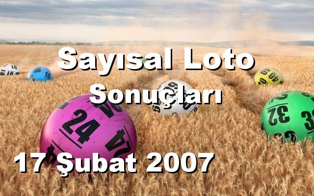 Sayısal Loto detay bilgiler 17/02/2007