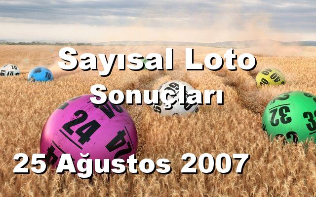 Sayısal Loto detay bilgiler 25/08/2007