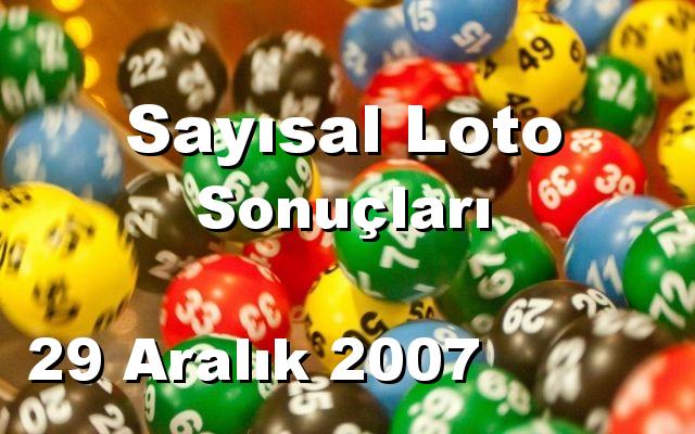 Sayısal Loto detay bilgiler 29/12/2007