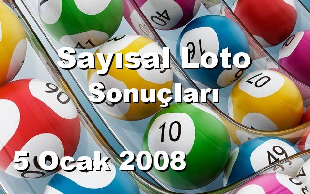 Sayısal Loto detay bilgiler 05/01/2008