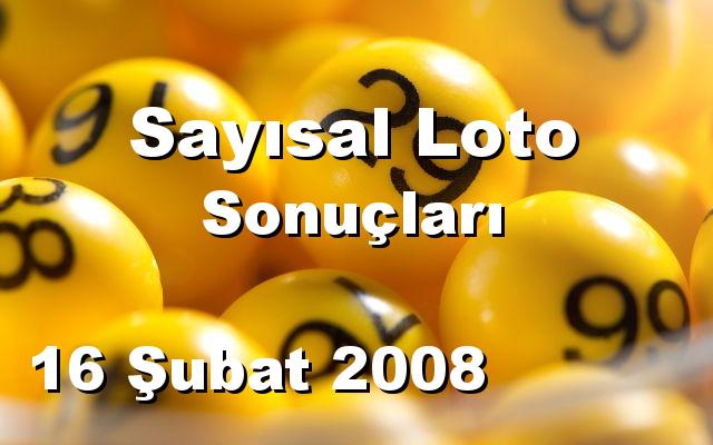 Sayısal Loto detay bilgiler 16/02/2008