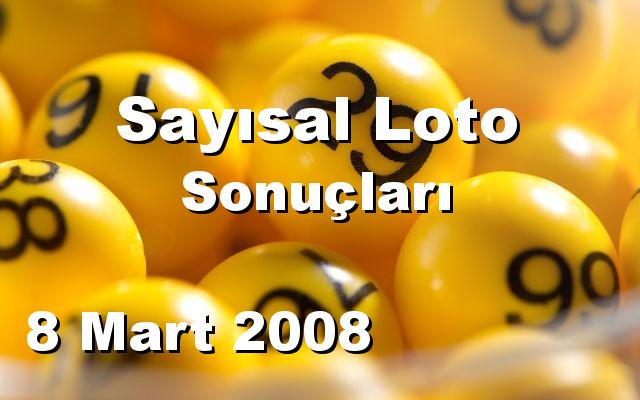 Sayısal Loto detay bilgiler 08/03/2008