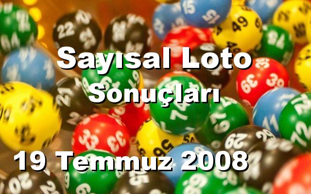 Sayısal Loto detay bilgiler 19/07/2008