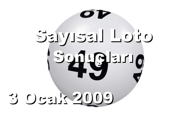 Sayısal Loto detay bilgiler 03/01/2009