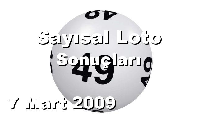 Sayısal Loto detay bilgiler 07/03/2009