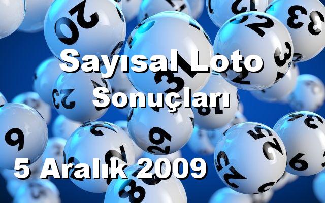 Sayısal Loto detay bilgiler 05/12/2009