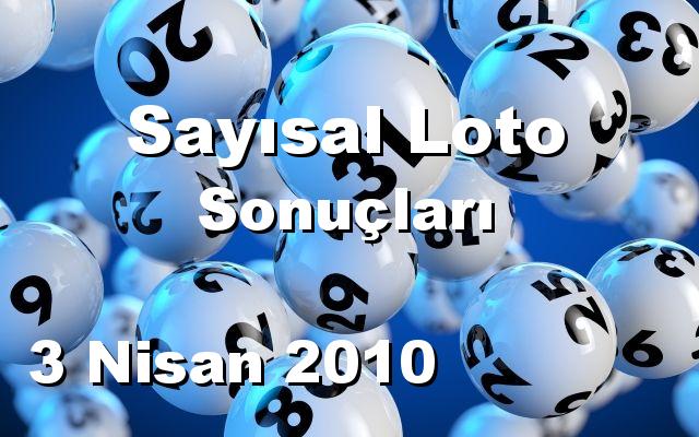 Sayısal Loto detay bilgiler 03/04/2010