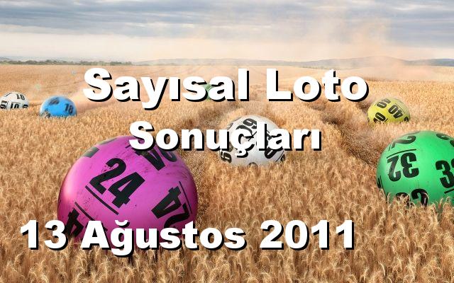 Sayısal Loto detay bilgiler 13/08/2011